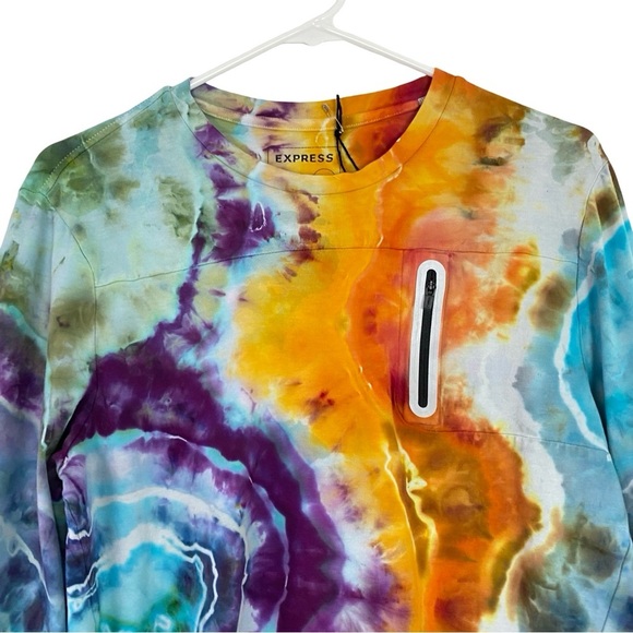 Handmade Geode Tie Dye Tee Tshirt Mens Size Small Shirt Reflective Upcycled - Picture 3 of 12